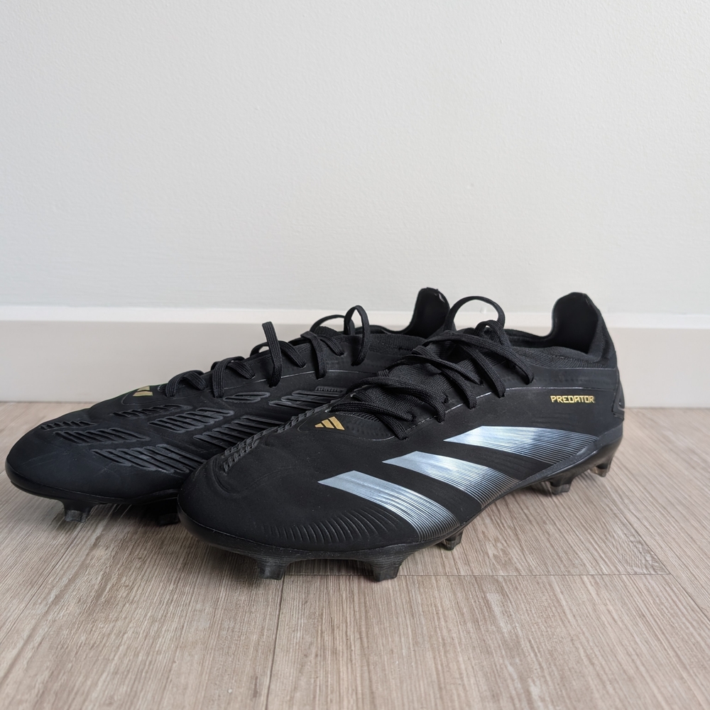 Adidas Predator Black with Silver and Gold Accents